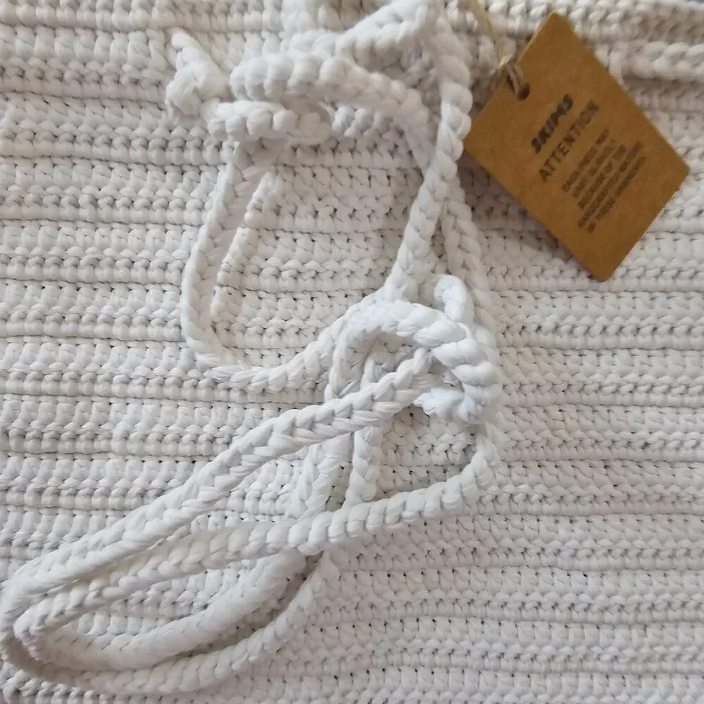 SKIMS Women's Marble Crochet Swim Mini Drawstring Skirt Size 3X